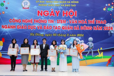 NGÀY HỘI CÔNG NGHỆ THÔNG TIN - STEM - VĂN HOÁ THỂ THAO NGÀNH GIÁO DỤC VÀ ĐÀO TẠO QUẬN HÀ ĐÔNG NĂM 2024