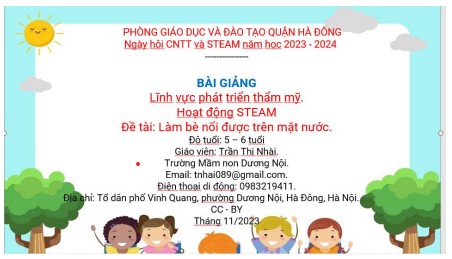 Làm bè nổi được trên mặt nước